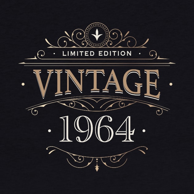 Limited edition Vintage 1964 by CardRingDesign